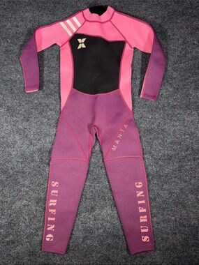 Dive & Sail Manta Women's XL Pink Purple Black Full Body Surfing Wetsuit